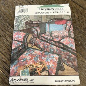 Simplicity House 7485 One Size Slipcovers Pattern For Sofa Chair & Ottoman By La
